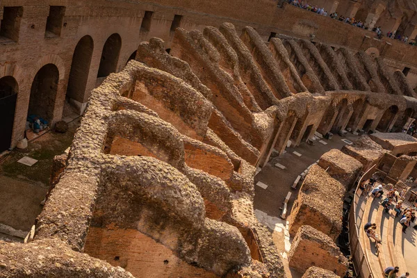 Het Romeinse Colosseum Rome Italië Grootste Gladiatorenarena Ter Wereld — Stockfoto