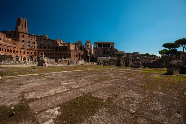 Forum Valv Och Pelare Rom Italien Antika Ruiner Historiska Landmärken Stockbild