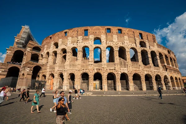 Římské Koloseum Římě Itálii Největší Gladiátorská Aréna Světě Stock Fotografie