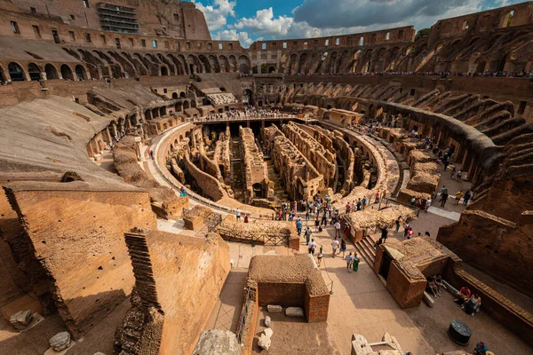 Das Römische Kolosseum Rom Größte Gladiatorenarena Der Welt Stockbild