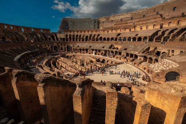 Romerska Colosseum Rom Italien Världens Största Gladiatorarena Royaltyfria Stockbilder