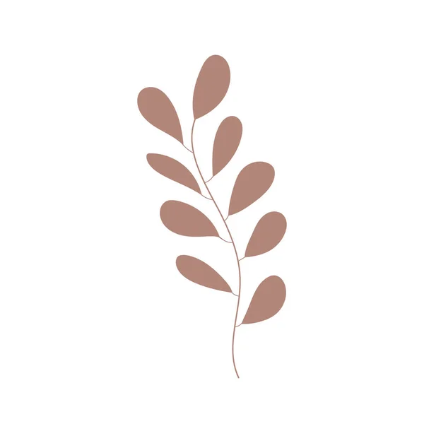 Гілка Руки Намальована Іконою Вектор Трава Листя Проста Значок Рослини Стокова Ілюстрація