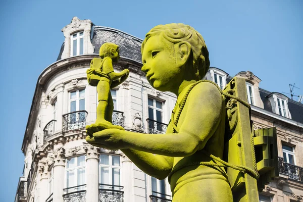 Lille Francja Sierpnia 2022 Kim Simonssons Rzeźbi Moss People Ramach — Zdjęcie stockowe