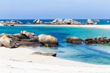 Rocky beach in the coast of Kerlouan, Bretagne, France