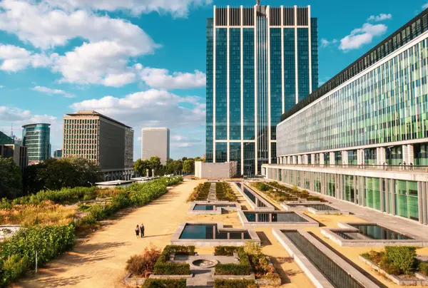 Brüksel Belçika Ağustos 2022 Brüksel Deki Modern Cam Binalar Botanik Telifsiz Stok Imajlar