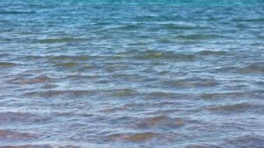 full-frame realtime background of ripples on large lake at sunny day