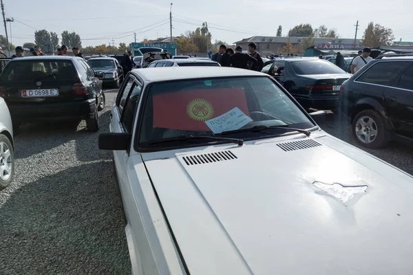 Великий Автомобільний Ринок Під Відкритим Небом Riom Auto Бішкеку Киргизстан — стокове фото