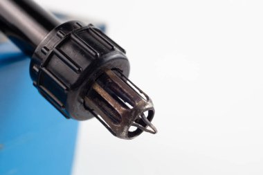 Beyaz arkaplanda Sovyet elektrik pirografisi kalem başlığı.