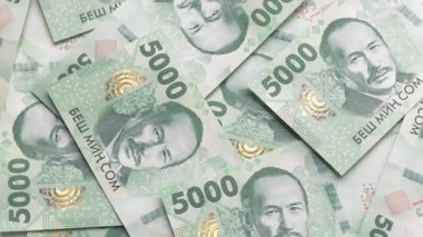 Yeni 5000 Kırgızistan Som banknotunun döner arkaplanı, tam kare döngüsel arkaplan