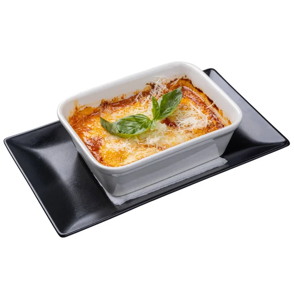 Restaurant Italienisches Abendessen Pasta Menü Konzept Lasagne — Stockfoto
