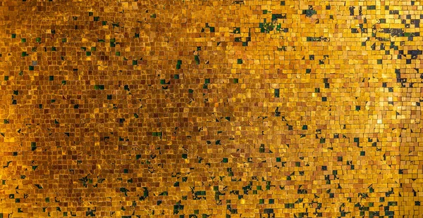 Textuur Van Gouden Marmeren Plaat Macro Mozaïek Stijl — Stockfoto
