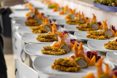 Tablo catering Servisi, meze tabağı sürü ayarla