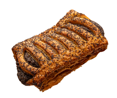 Haşhaş tohumlu puf böreği. Pasta tasarımı için mükemmel.