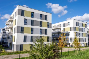 Berlin, Almanya 'da yeni apartman binaları olan konut geliştirme alanı
