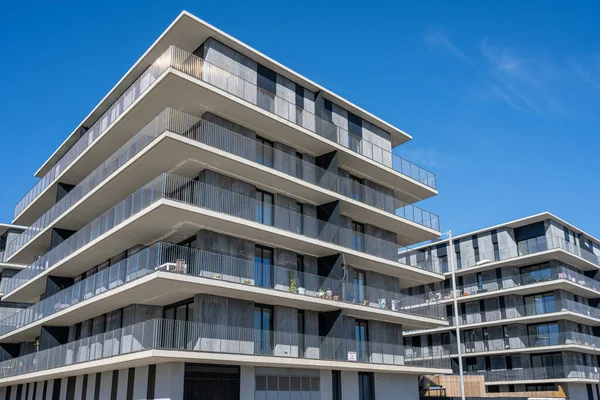 Modern Gray Apartment Buildings Seen Badalona Spain — Stock Photo, Image