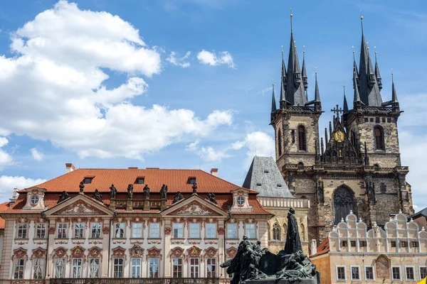 Tyn Kilisesi Çek Cumhuriyeti Prag Daki Old Town Square Deki — Stok fotoğraf