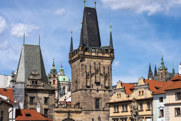 Çek Cumhuriyeti Prag Daki Mala Strana Bölgesinin Kuleleri — Stok fotoğraf