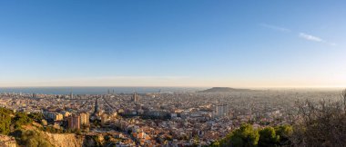 Barselona Panoraması, Katalonya, İspanya, gün batımından önce