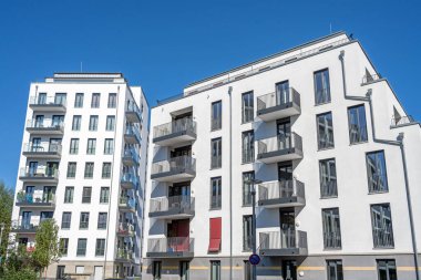 Berlin, Almanya 'da modern apartman blokları
