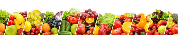 Bobule Ovoce Zelenina Izolované Bílém Pozadí — Stock fotografie