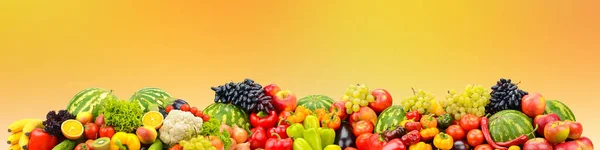 Fresh Vegetables Fruits Berries Pink Background — Foto de Stock