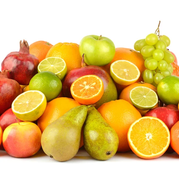 Healthy Fruits Vegetables Isolated White Background Stock Image