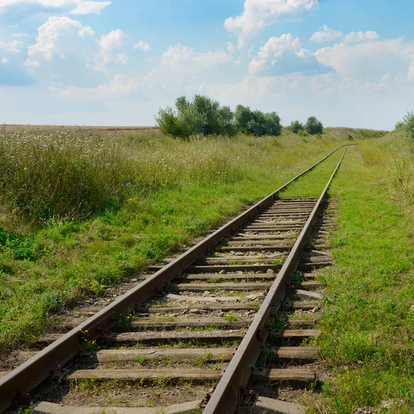 Disused Railway Track Field — Stock Photo, Image