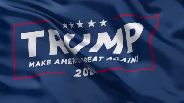 ワシントンDc 2023 2024年にドナルド トランプが就任するための大統領選挙旗のシームレスなループ 3Dアニメーション — ストック動画
