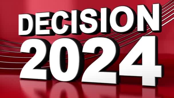 Decisión 2024 Elecciones Presidenciales Los Estados Unidos Dos Animaciones Newsroom — Vídeo de stock