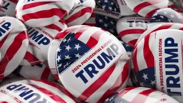 Washington Usa 2023 2024 Presidentval Trump Animation Potus Kampanjknappar Spårningsskott — Stockvideo