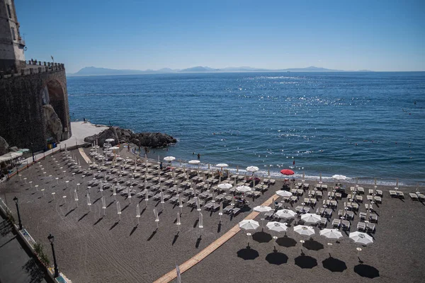 Sonniger Sommertag Der Amalfiküste Italien Umberto Platz Schöne Italienische Architektur — Stockfoto