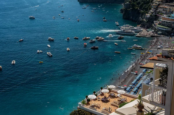 Fantastisk Utsikt Över Tyrrenska Havet Från Balkongen Villa Positano Italien — Stockfoto