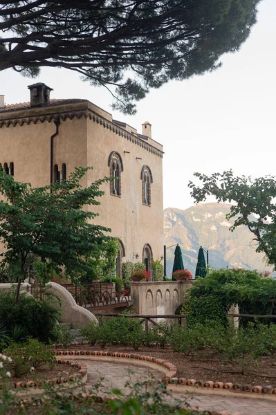 Shady Cozy Historic Garden Villa Cimbrone Village Ravello Southern Italy — Stock Photo, Image