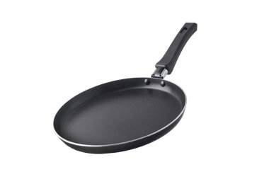 Flat pancake pan on a white background. clipart