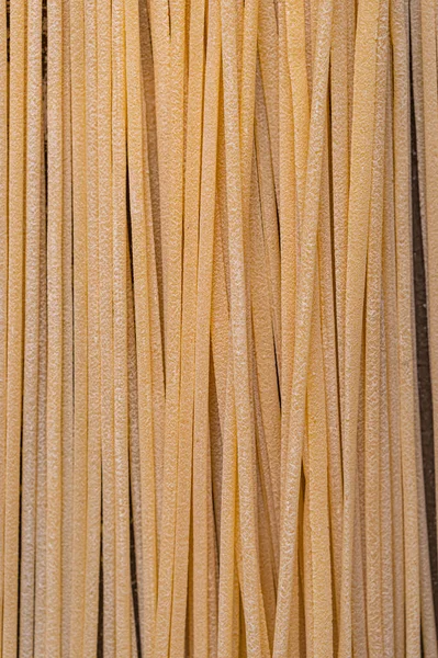 Close Pasta Egg Freshly Prepared Homemade Pasta Durum Wheat Handmade — Stock Photo, Image