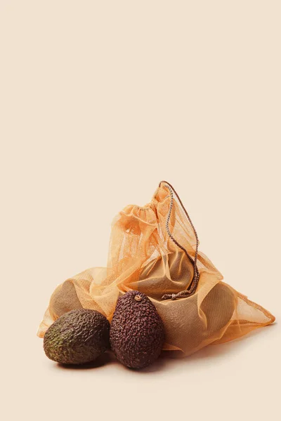 Багаторазові Сумки Покупки Овочів Фруктів Сумки Авокадо — стокове фото