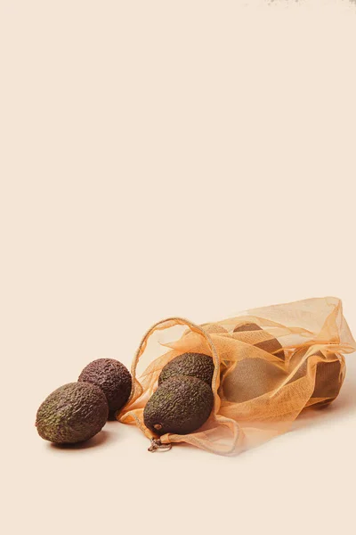 Багаторазові Сумки Покупки Овочів Фруктів Сумки Авокадо — стокове фото