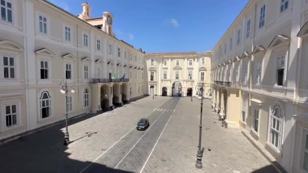 Pátio Residência Verão Palácio Reino Napolitano Reis Cidade Portici Jarda — Vídeo de Stock