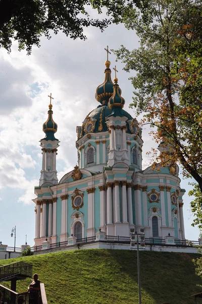 圣安德鲁教堂 Andrew Church 是一座以巴洛克风格纪念圣安德鲁的东正教教堂 是一座18世纪建筑和不朽绘画的纪念碑 在基辅具有世界重要意义的 免版税图库照片