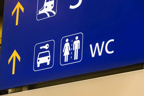 Information Signs Public Places Women Men Toilets — Stock Photo, Image