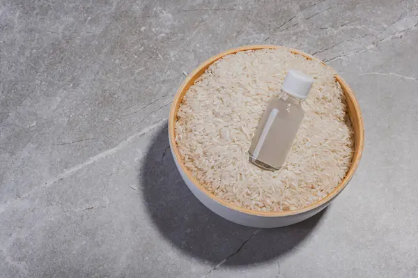 Gesichtspflege Hause Kosmetika Auf Der Basis Von Reiswasser Reiswasser Für Stockbild