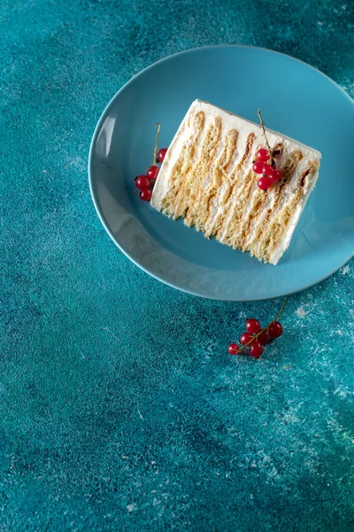Торт Шматочок Смачного Красивого Торта Високоякісна Фотографія Ліцензійні Стокові Фото