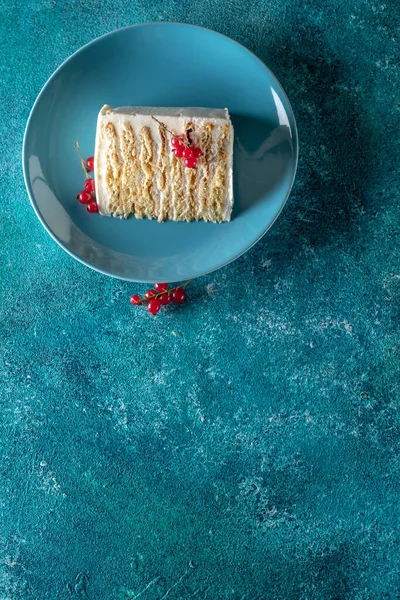 Kuchen Ein Stück Leckerer Und Schöner Kuchen Hochwertiges Foto Stockfoto
