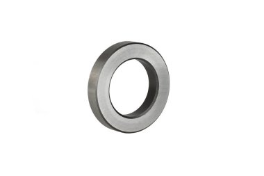 Hardened Steel ring isolated on white background, closeup