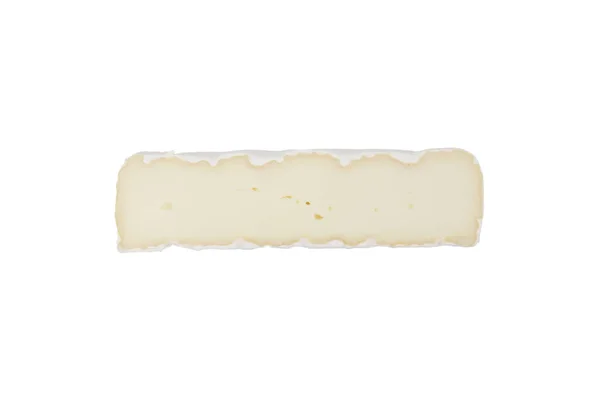 Minever Cheese Slice Isolated White Background — Stockfoto