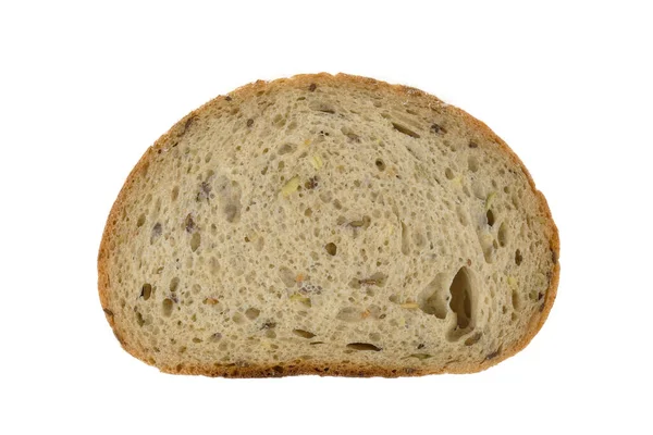 Шматочок Хліба Ізольований Білому Тлі — стокове фото