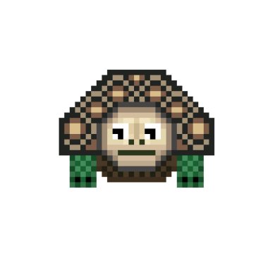 Turtle, animal vector illustration, isolated on white - Vector