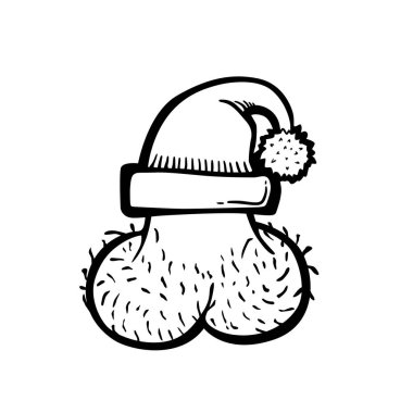 Human balls of penis, vector illustration