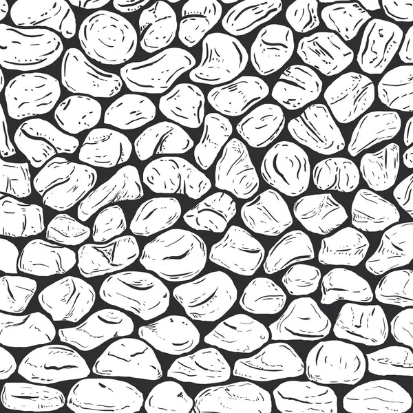 Hand Drawn Texture Stone Background Vector Illustration — Vettoriale Stock