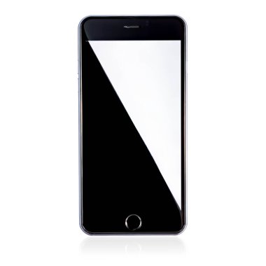 beyaz arkaplanda izole edilmiş akıllı bir telefon